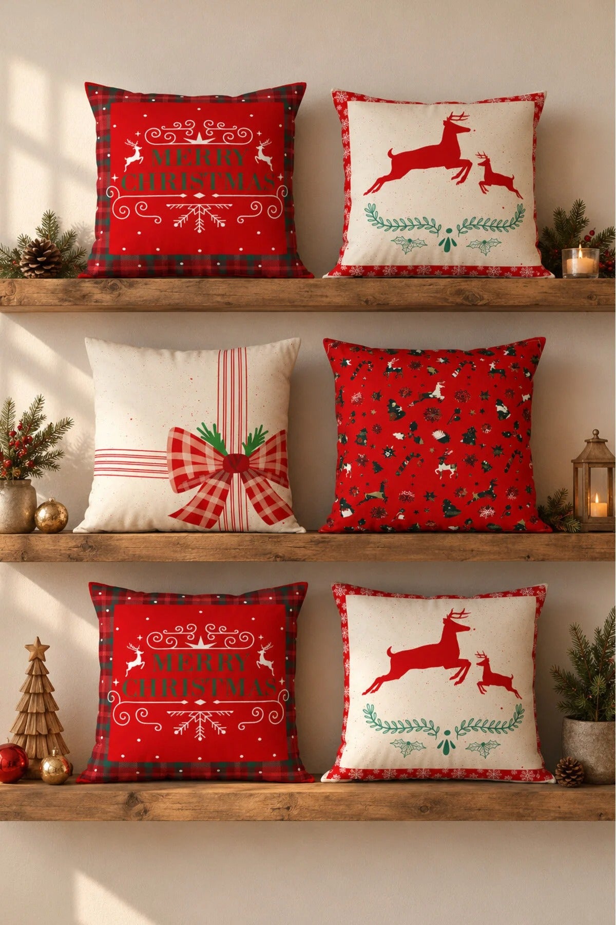 6-Piece Christmas Magic Pillow Cover Set