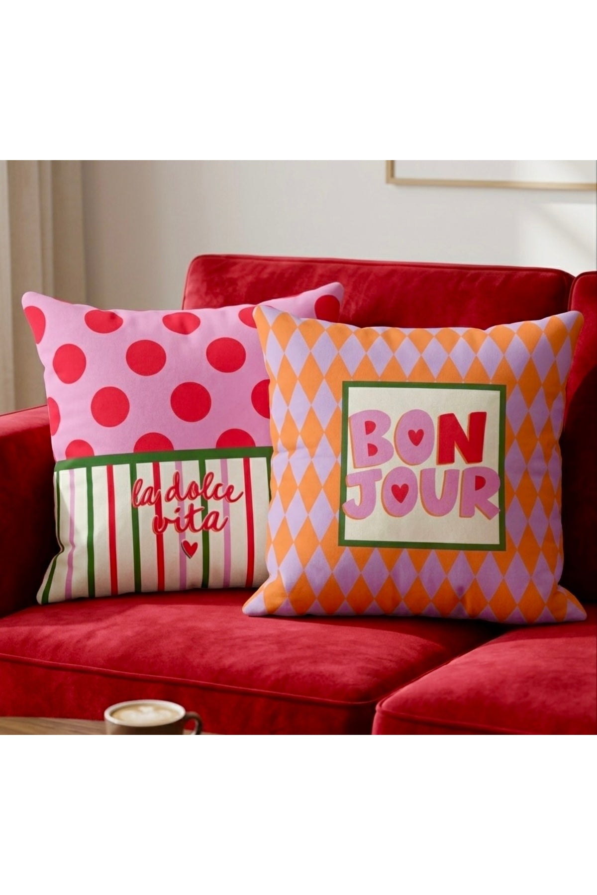 Bonjour & La Dolce Vita Cushion Cover Collection