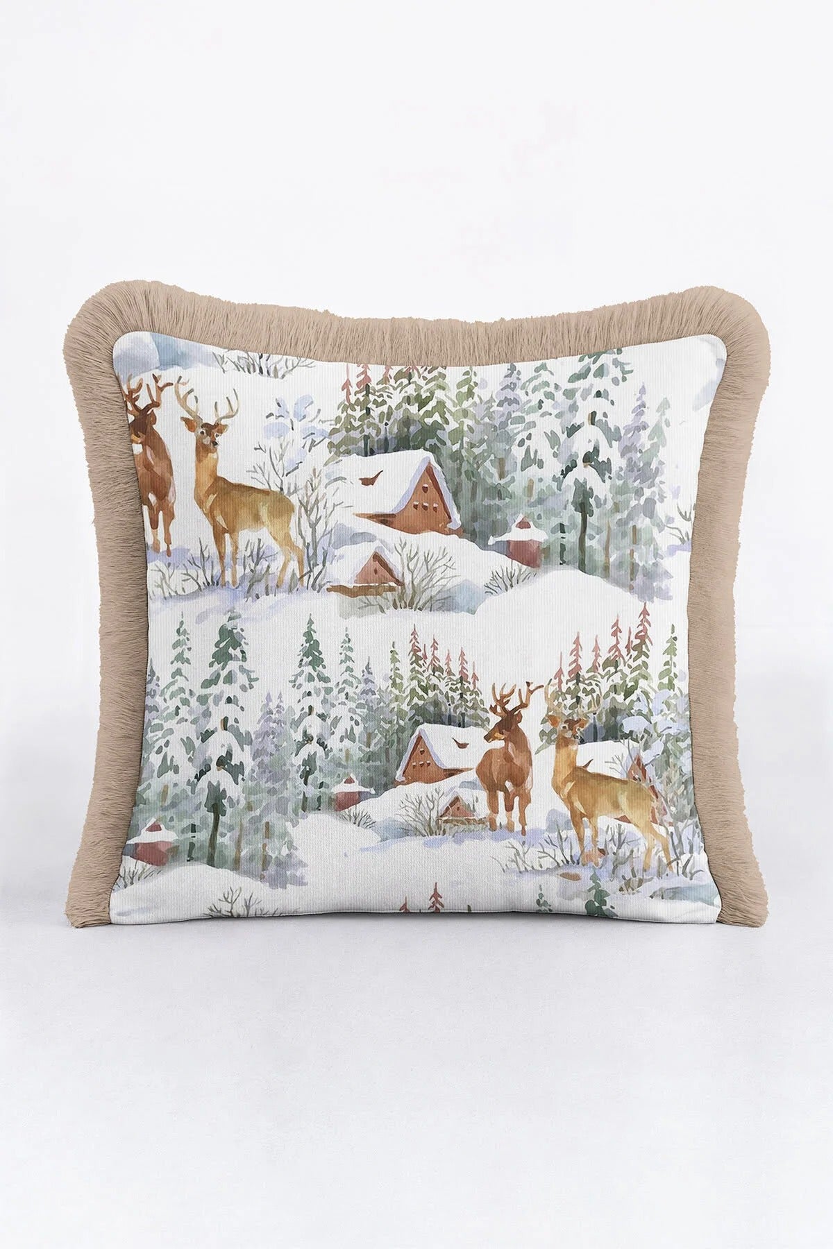 Winter Wonderland Fringe Pillow Cover