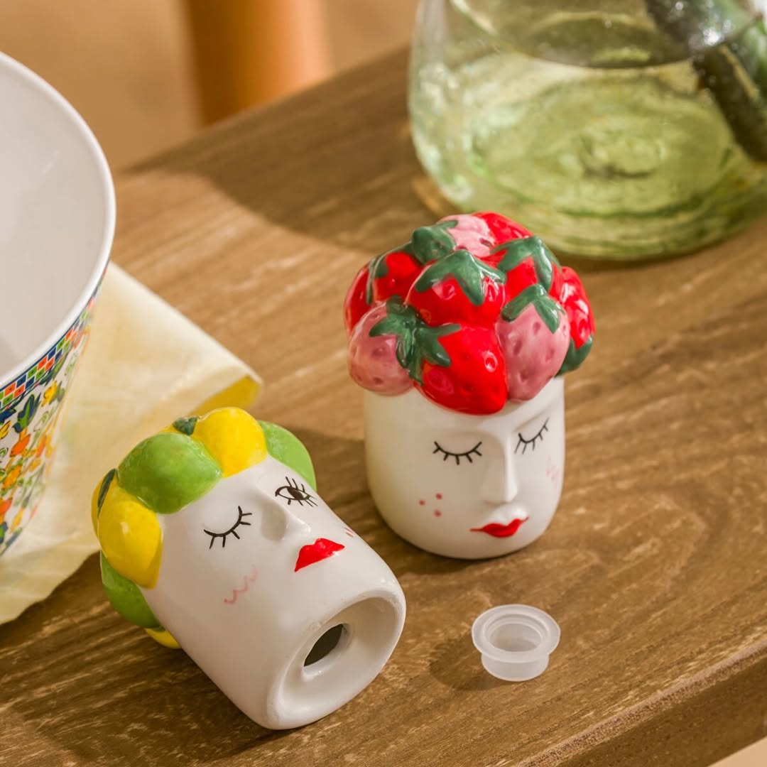 Fruit Face Salt & Pepper Shakers Set (2 Pieces)