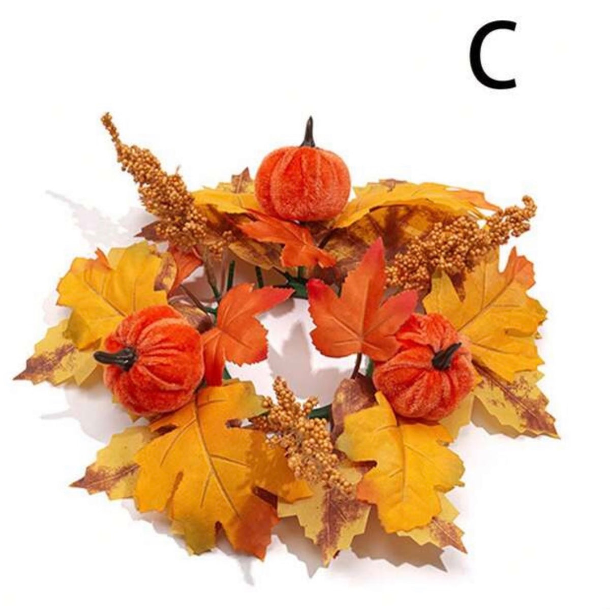 Autumn Pumpkin Candle Ring | Fall Table & Thanksgiving Centerpiece