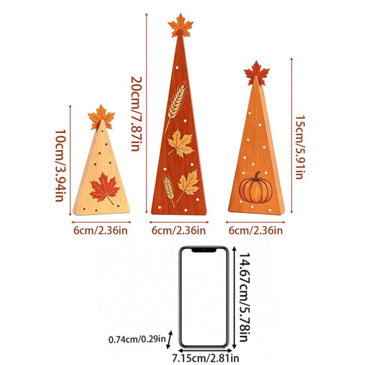 Wooden Autumn Tree Décor Set
