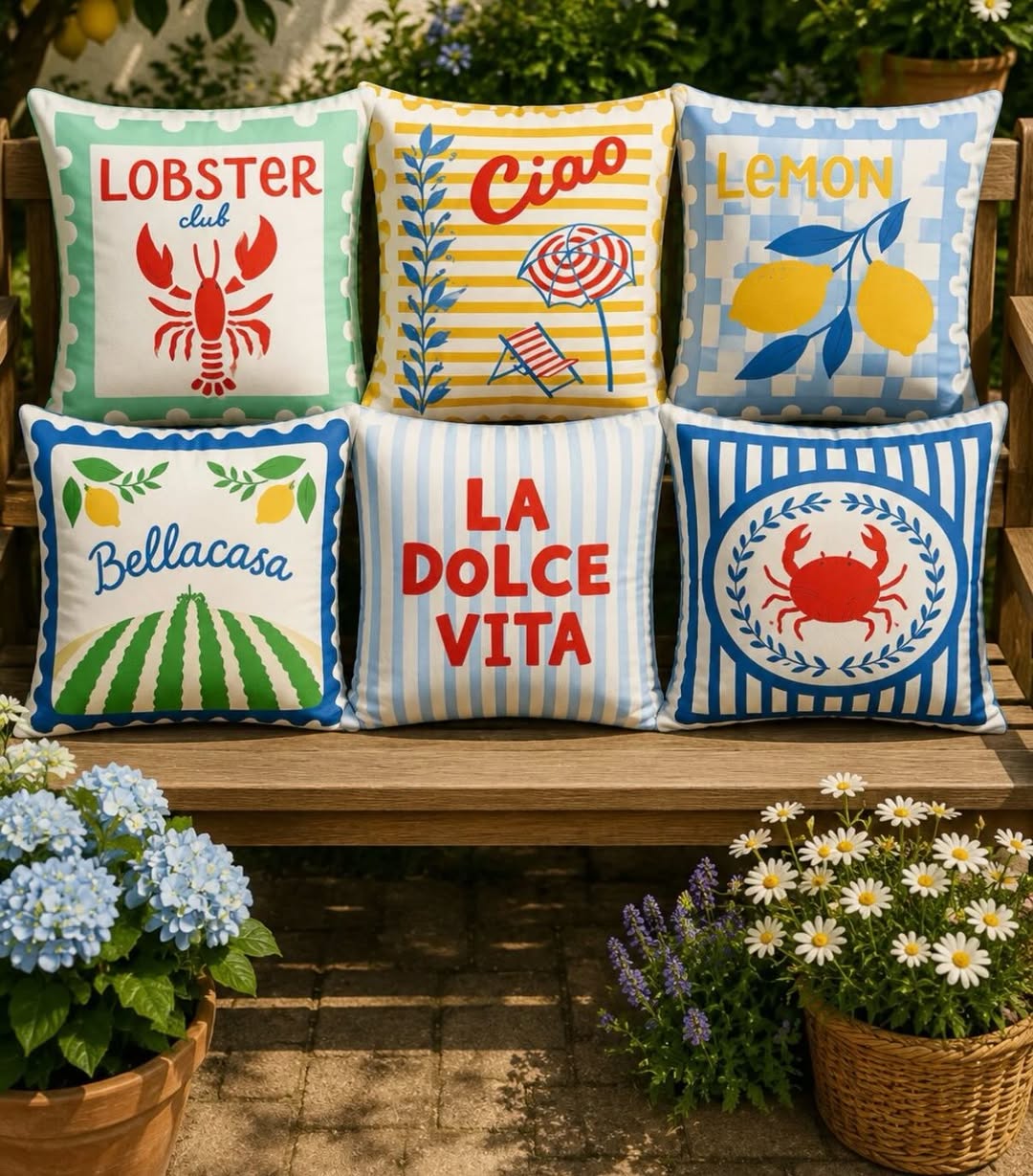 Mediterranean Pillow Cover Set of 6