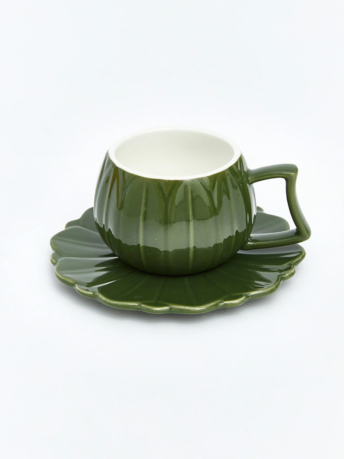 Pumpkin Coffee Cup & Saucer Set | 3 Colours | Porcelain