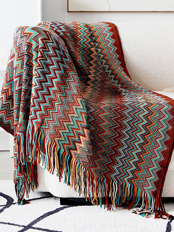 Italian-Inspired Zigzag Throw Blanket