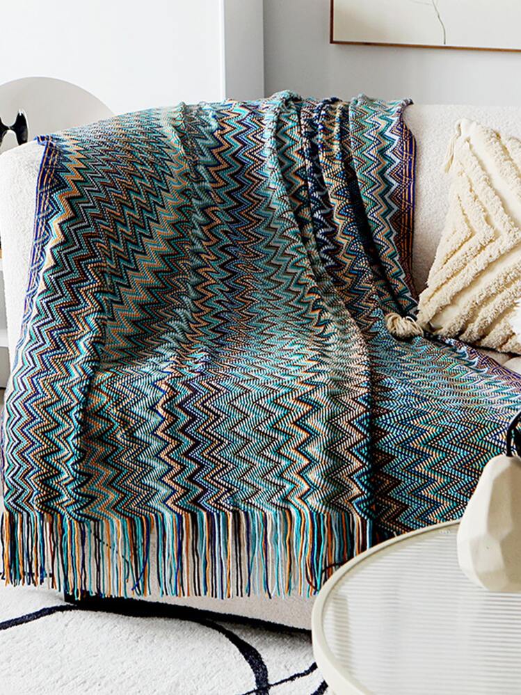 Italian-Inspired Zigzag Throw Blanket