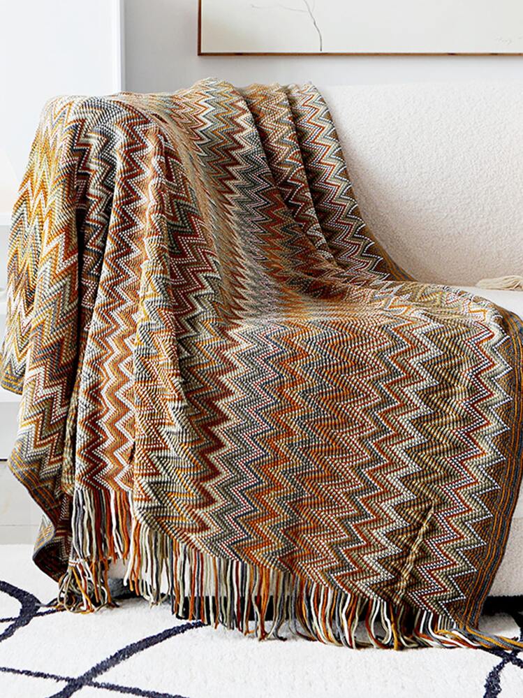 Italian-Inspired Zigzag Throw Blanket