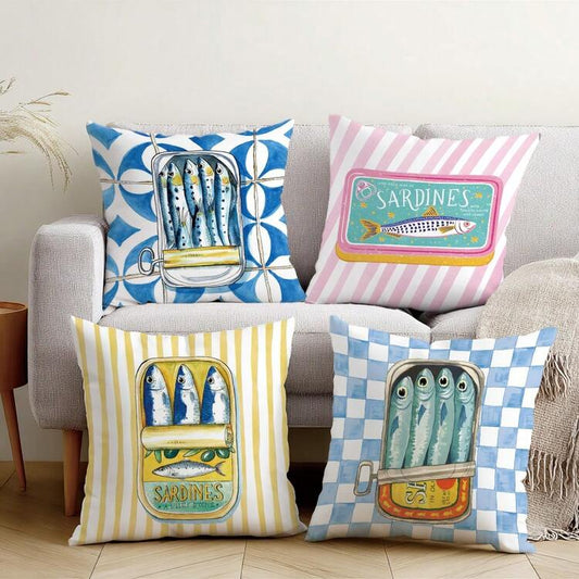 Coastal Sardines Cushion Collection