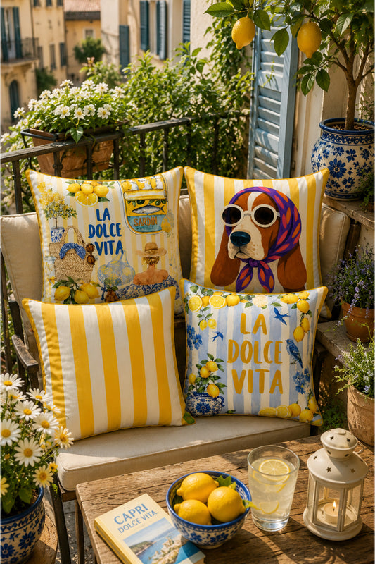 La Dolce Vita Pillow Cover Set of 4