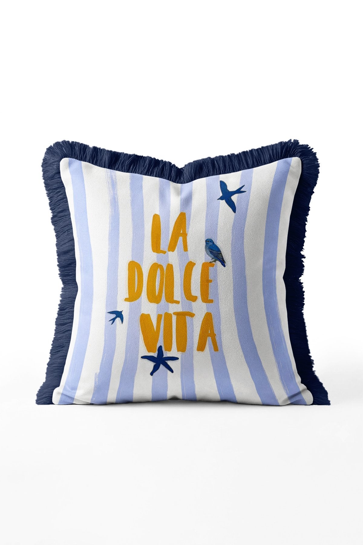 Mediterranean Coastal Fringe Cushion Cover Collection