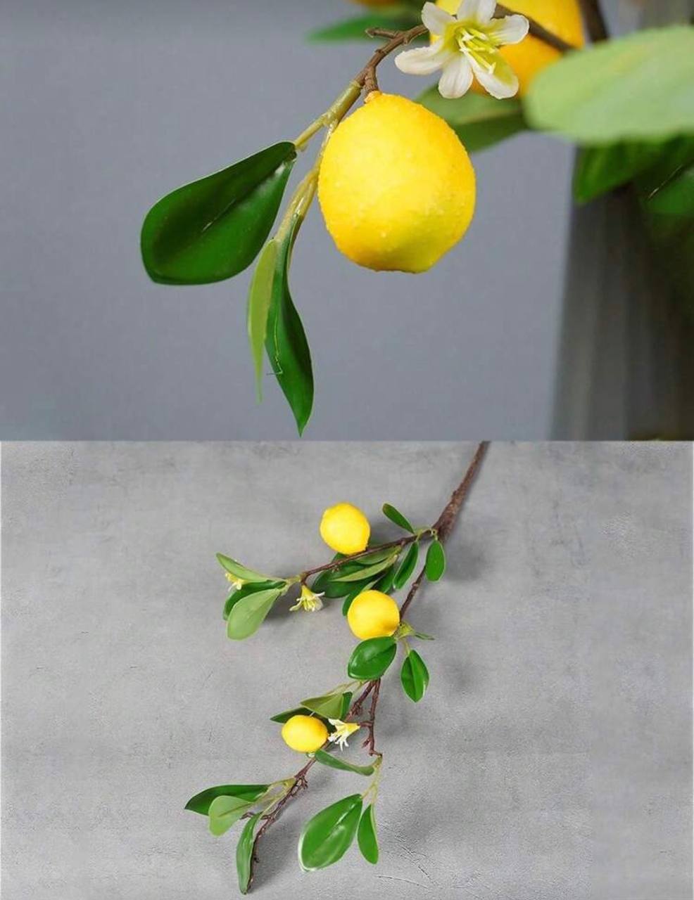 Artificial Lemon Branch (4 Pieces)