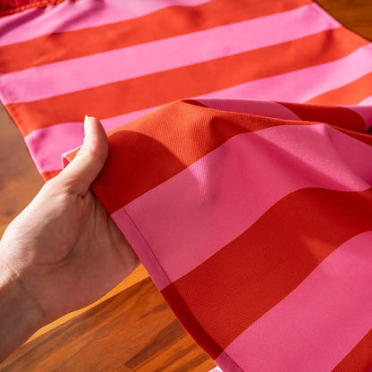 Pink & Red Striped Table Runner | 40x140cm