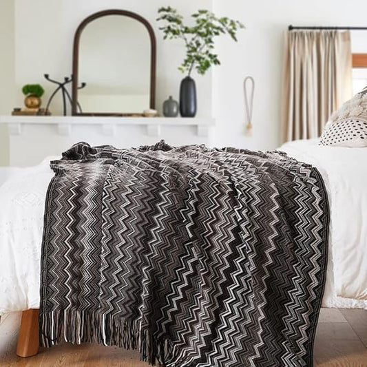 Italian-Inspired Zigzag Throw Blanket