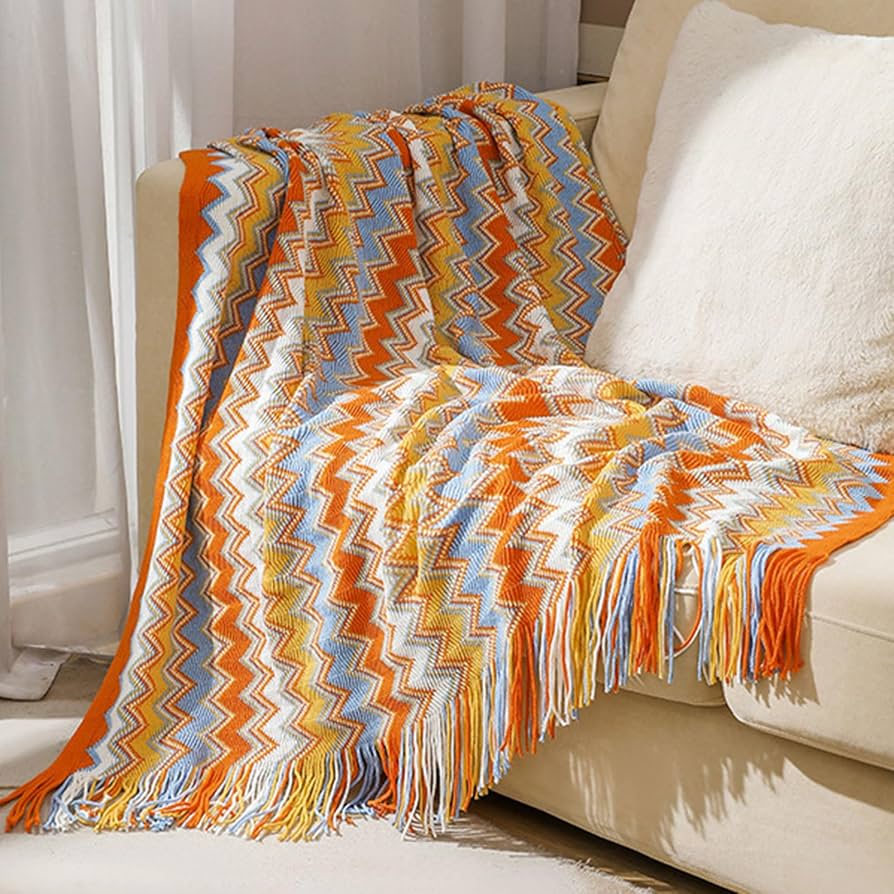 Italian-Inspired Zigzag Throw Blanket