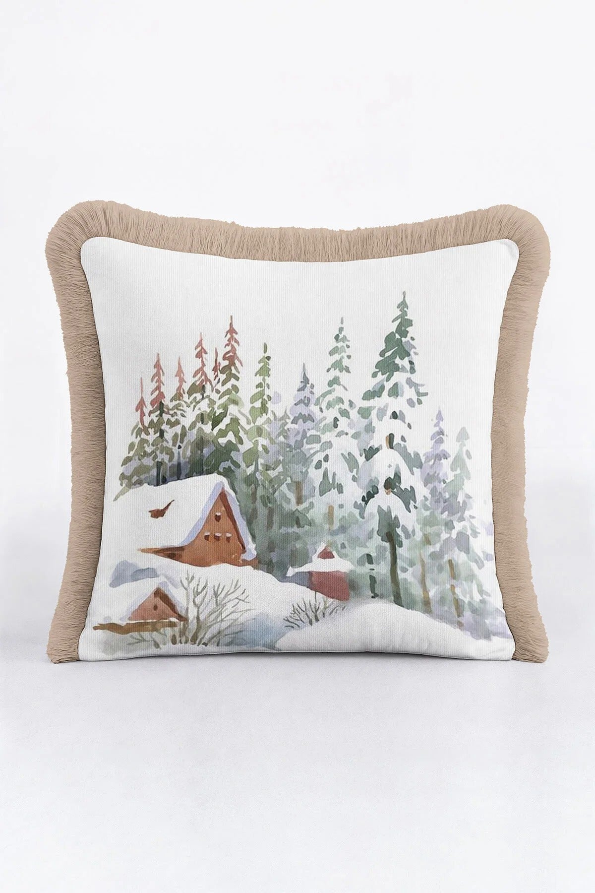 Winter Wonderland Fringe Pillow Cover