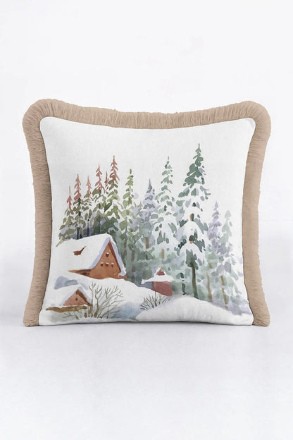 Winter Wonderland Fringe Pillow Cover