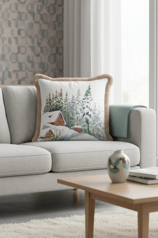 Winter Wonderland Fringe Pillow Cover