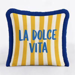 La Dolce Vita Fringe Pillow Cover