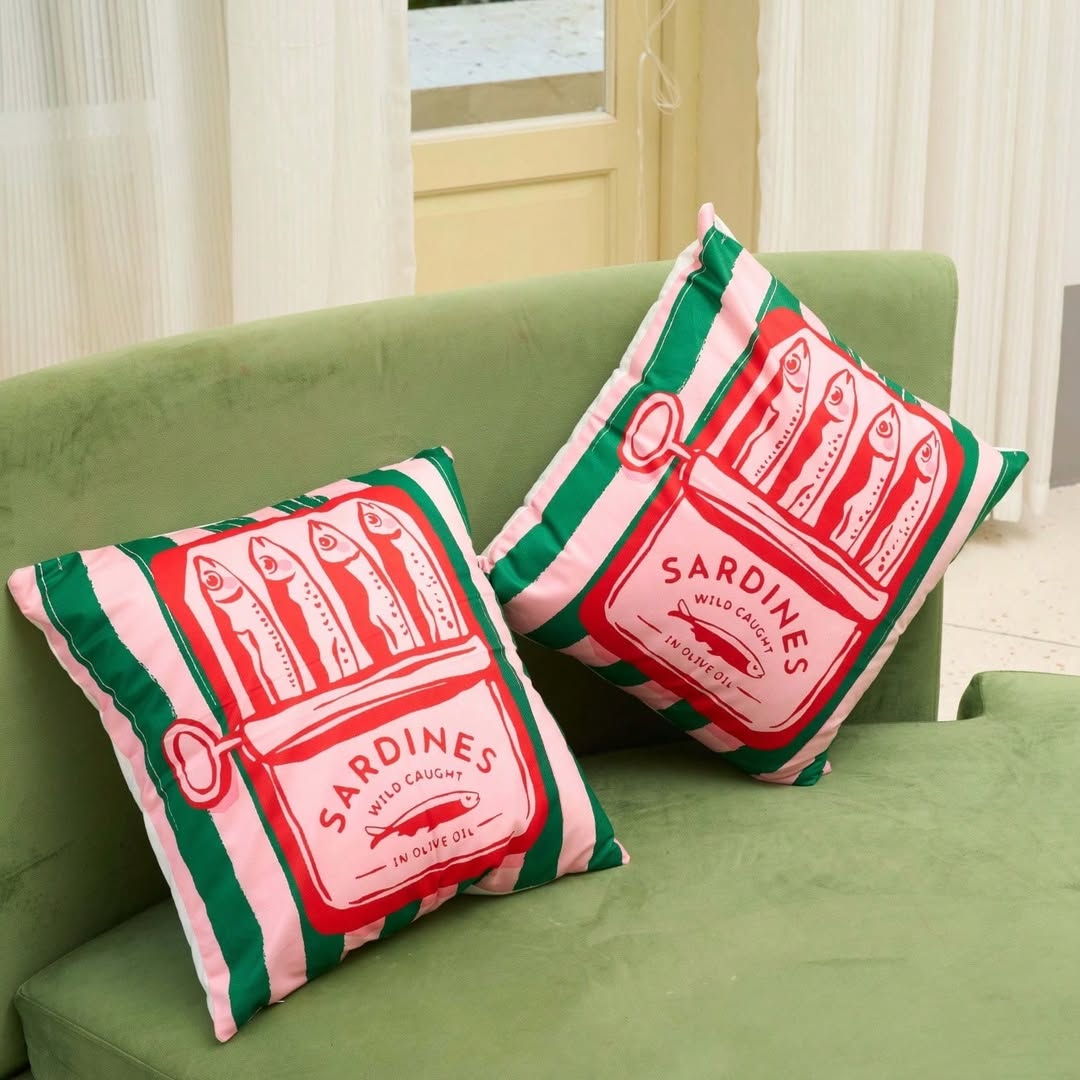 Sardines Mediterranean Cushion Cover