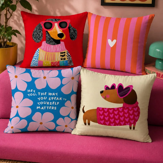 Happy Home Statement Cushion Cover Set
