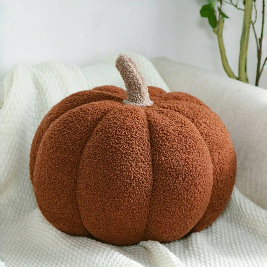 Cozy Plush Pumpkin Pillow | Soft Fall Home Décor