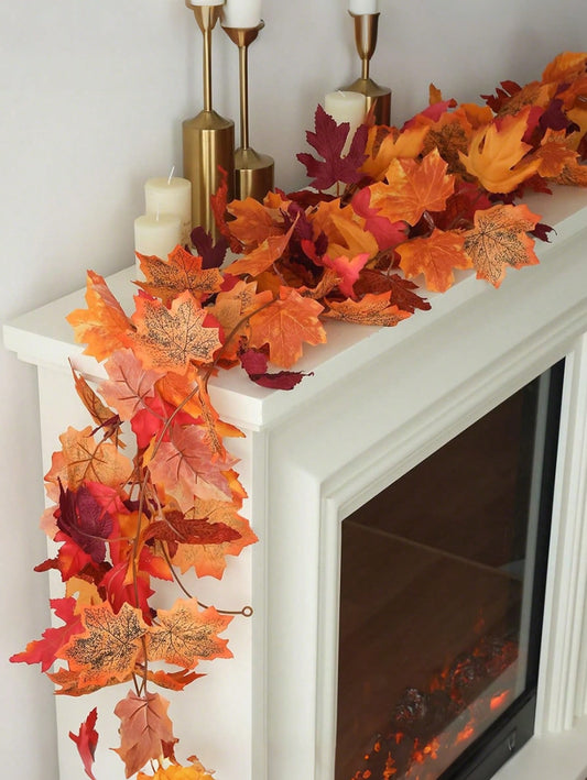 Artificial Fall Maple Leaf Garland | 100 cm Autumn Mantel Décor