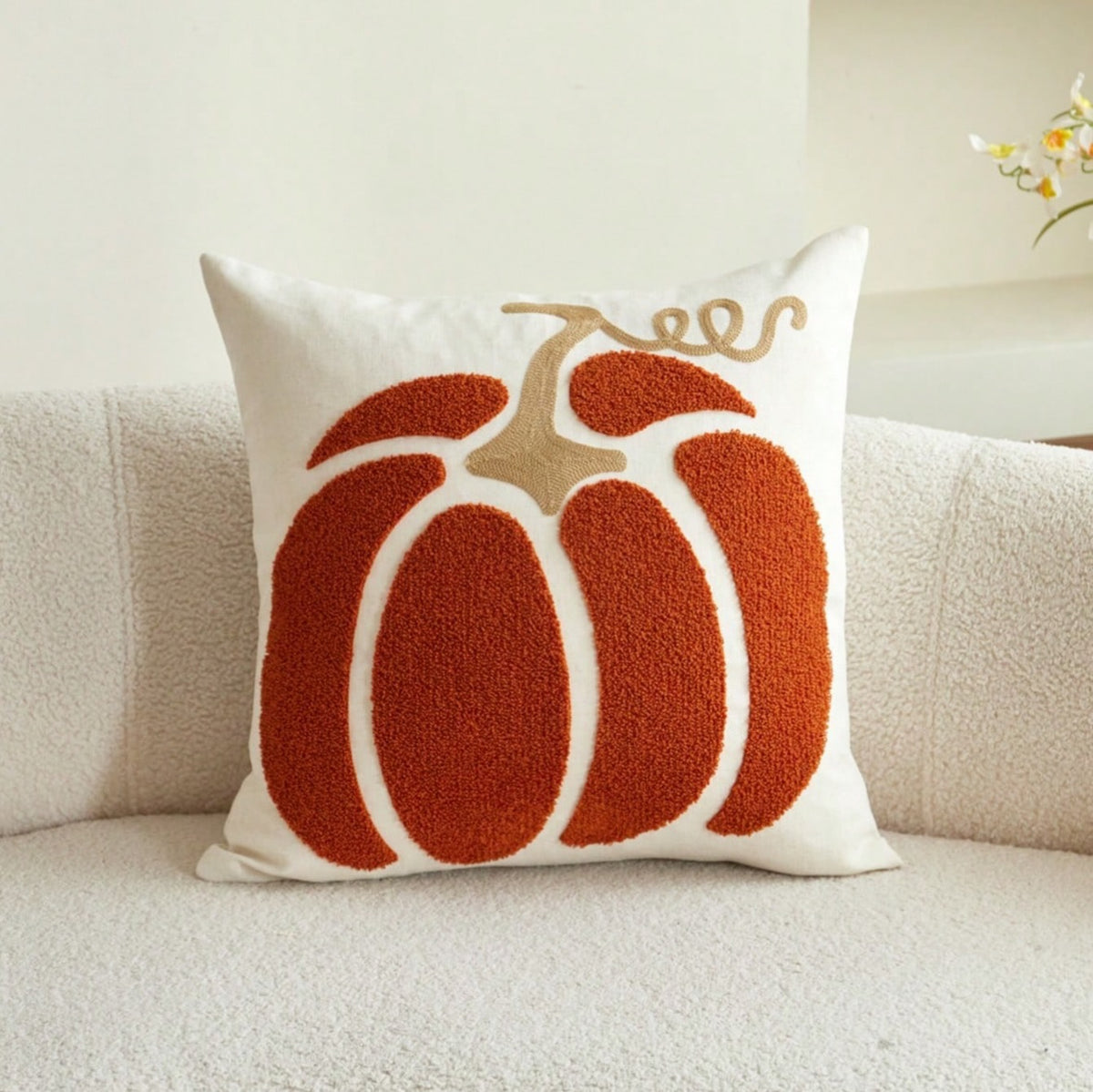Tufted Pumpkin Pillow Cover | Cozy Fall Home Décor