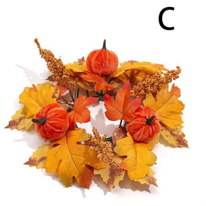 Autumn Pumpkin Candle Ring | Fall Table & Thanksgiving Centerpiece