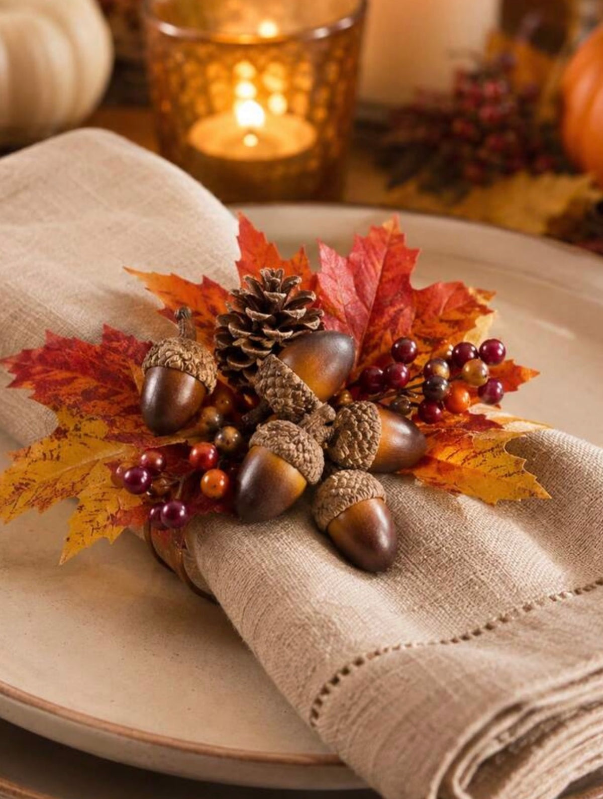 Artificial Acorn Bowl Filler