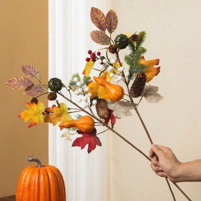 Artificial Fall Pumpkin Floral Stems