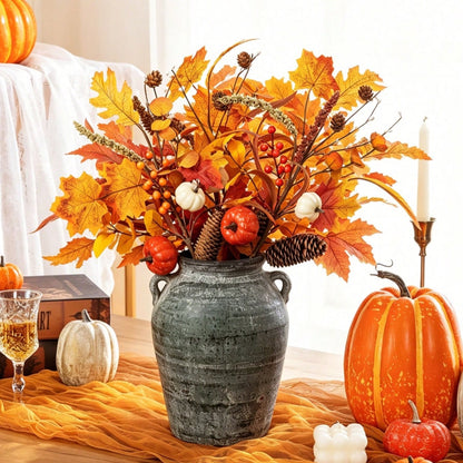 Artificial Fall Pumpkin Floral Stems