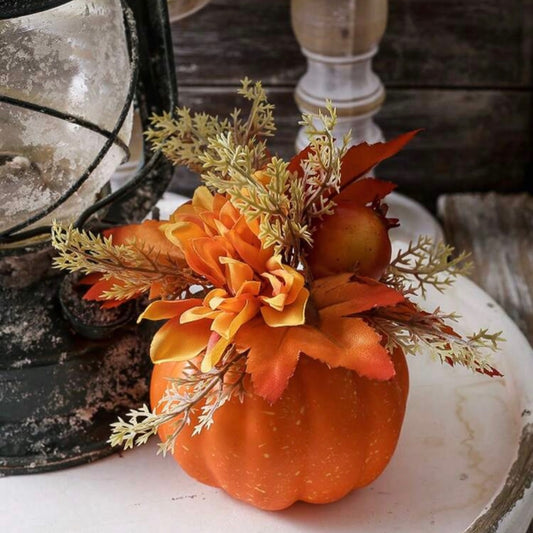 Mini Pumpkin Floral Arrangement | Fall Tabletop Décor