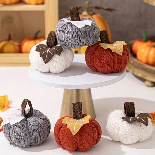 Knit Pumpkin Set