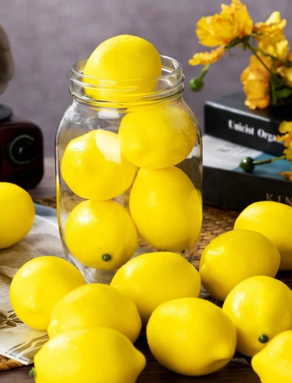 Realistic Artificial Lemons - 8 pieces