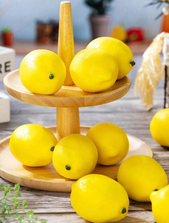 Realistic Artificial Lemons - 8 pieces