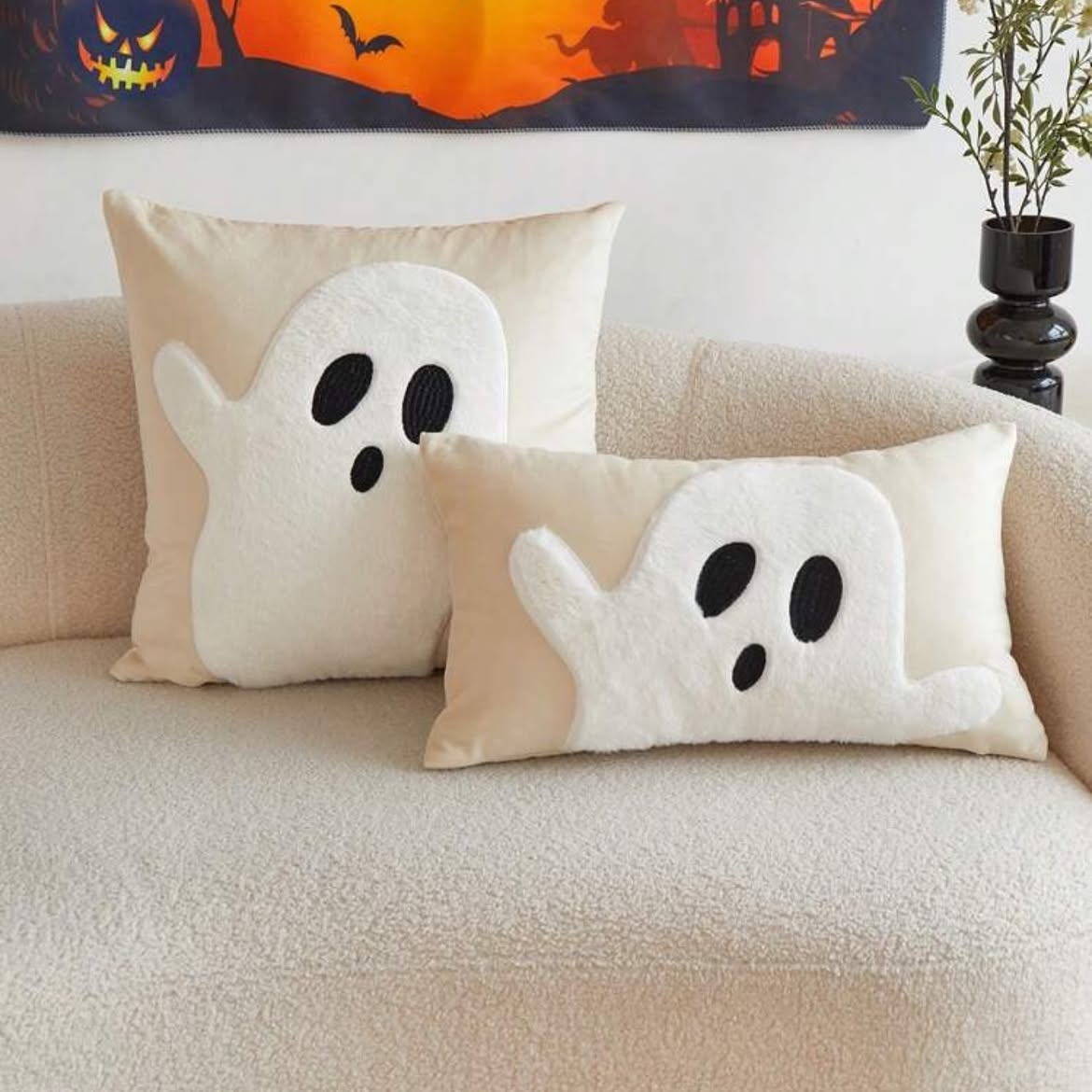 Halloween Ghost Plush Cushion