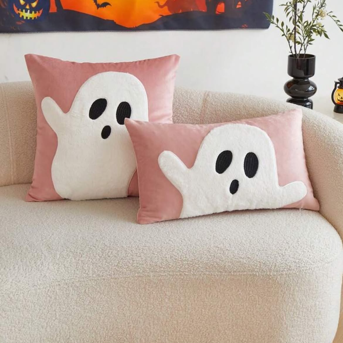 Halloween Ghost Plush Cushion