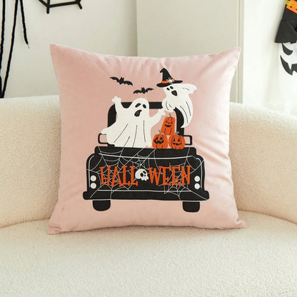 Halloween Ghost & Pumpkin Decorative Cushion