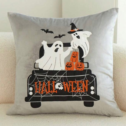 Halloween Ghost & Pumpkin Decorative Cushion