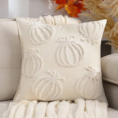 Halloween Tufted Ghost & Pumpkin Cushion Cover Collection