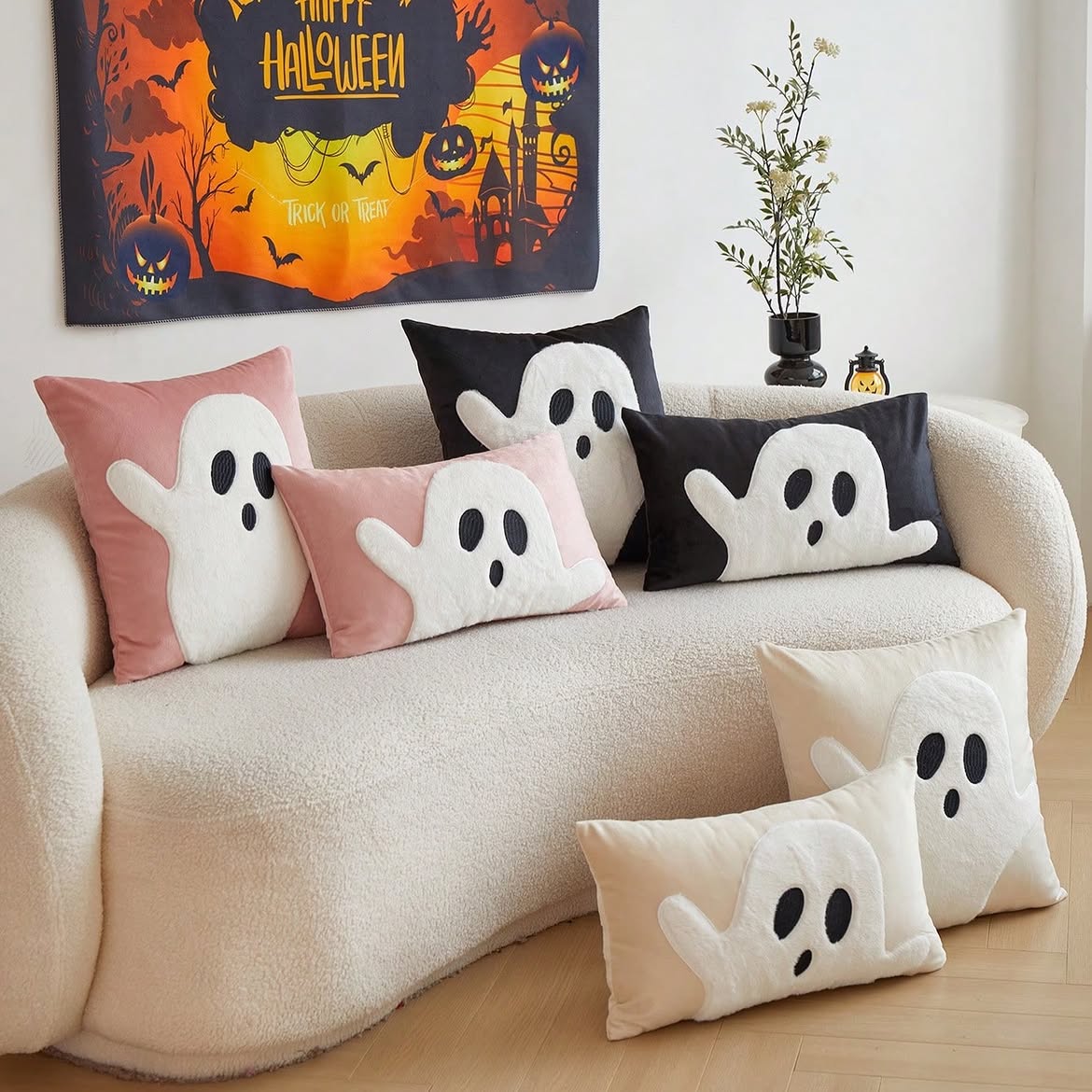 Halloween Ghost Plush Cushion