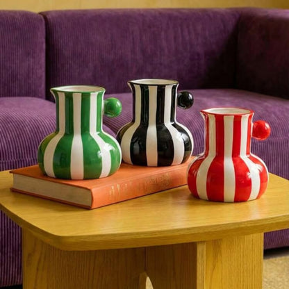 Striped Ceramic Bud Vase