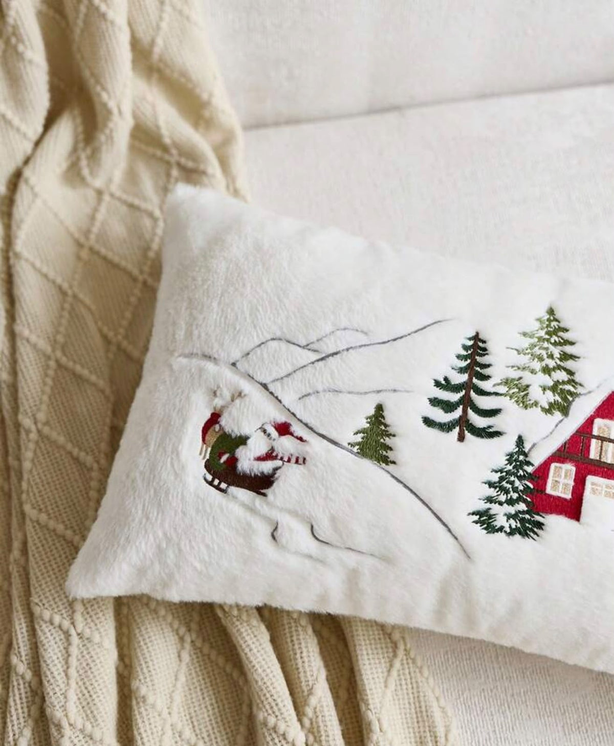 Christmas Winter Village Cushion Cover