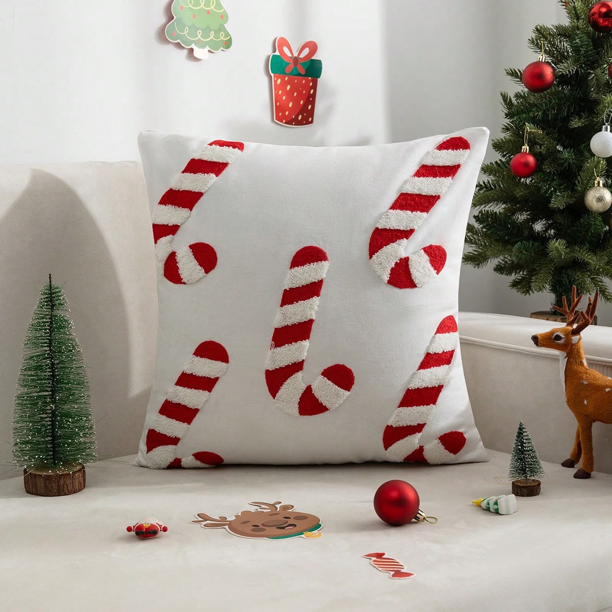 Christmas Candy & Cheer Tufted Cushion Cover Collection
