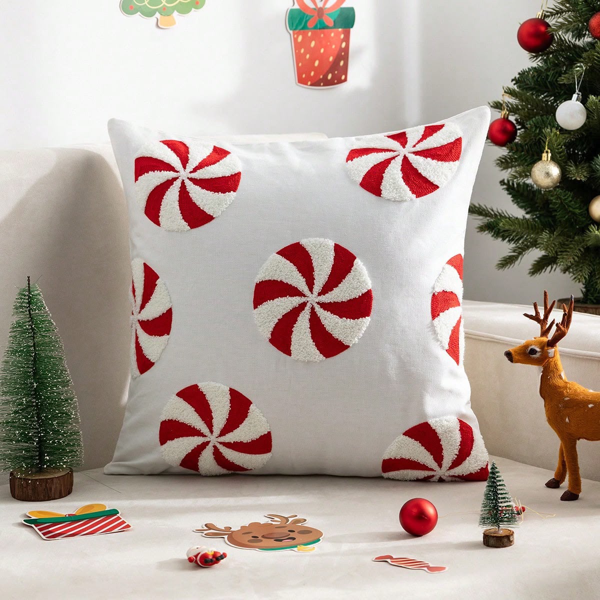 Christmas Candy & Cheer Tufted Cushion Cover Collection