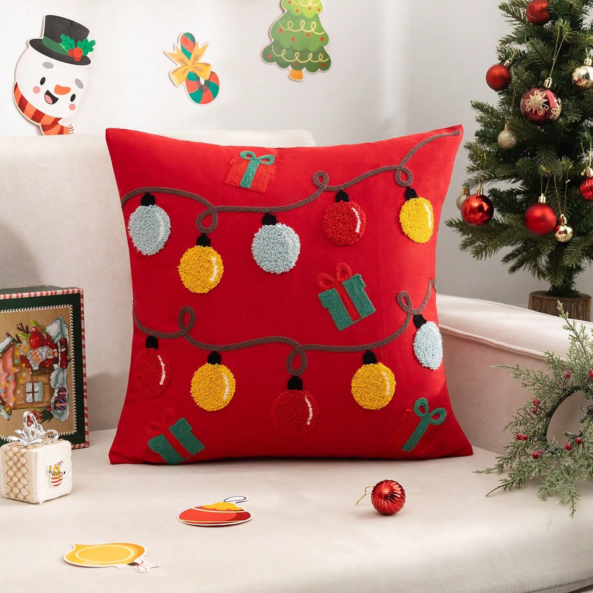 Christmas Candy & Cheer Tufted Cushion Cover Collection