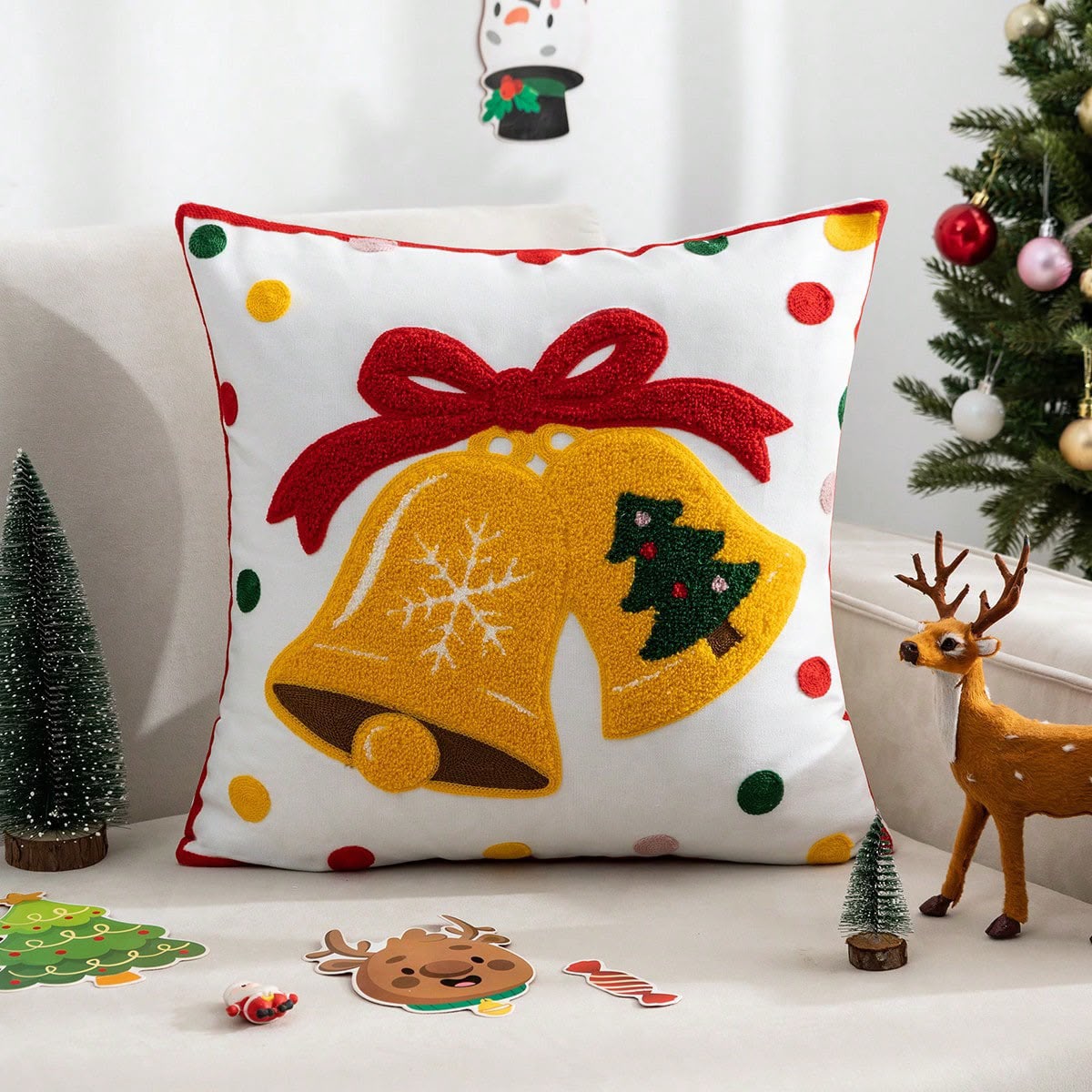 Christmas Candy & Cheer Tufted Cushion Cover Collection