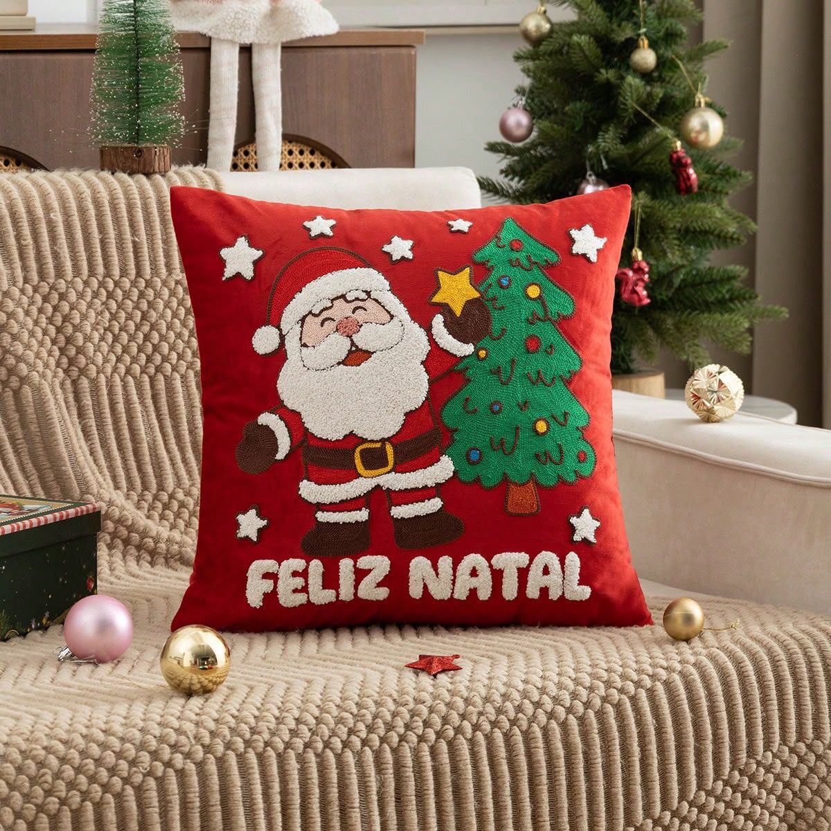 Christmas Candy & Cheer Tufted Cushion Cover Collection