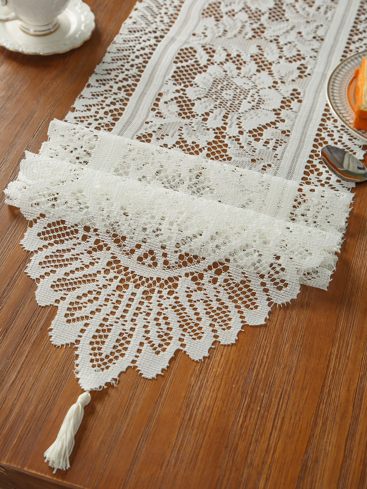 Christmas Lace Table Runner Collection with Tassels