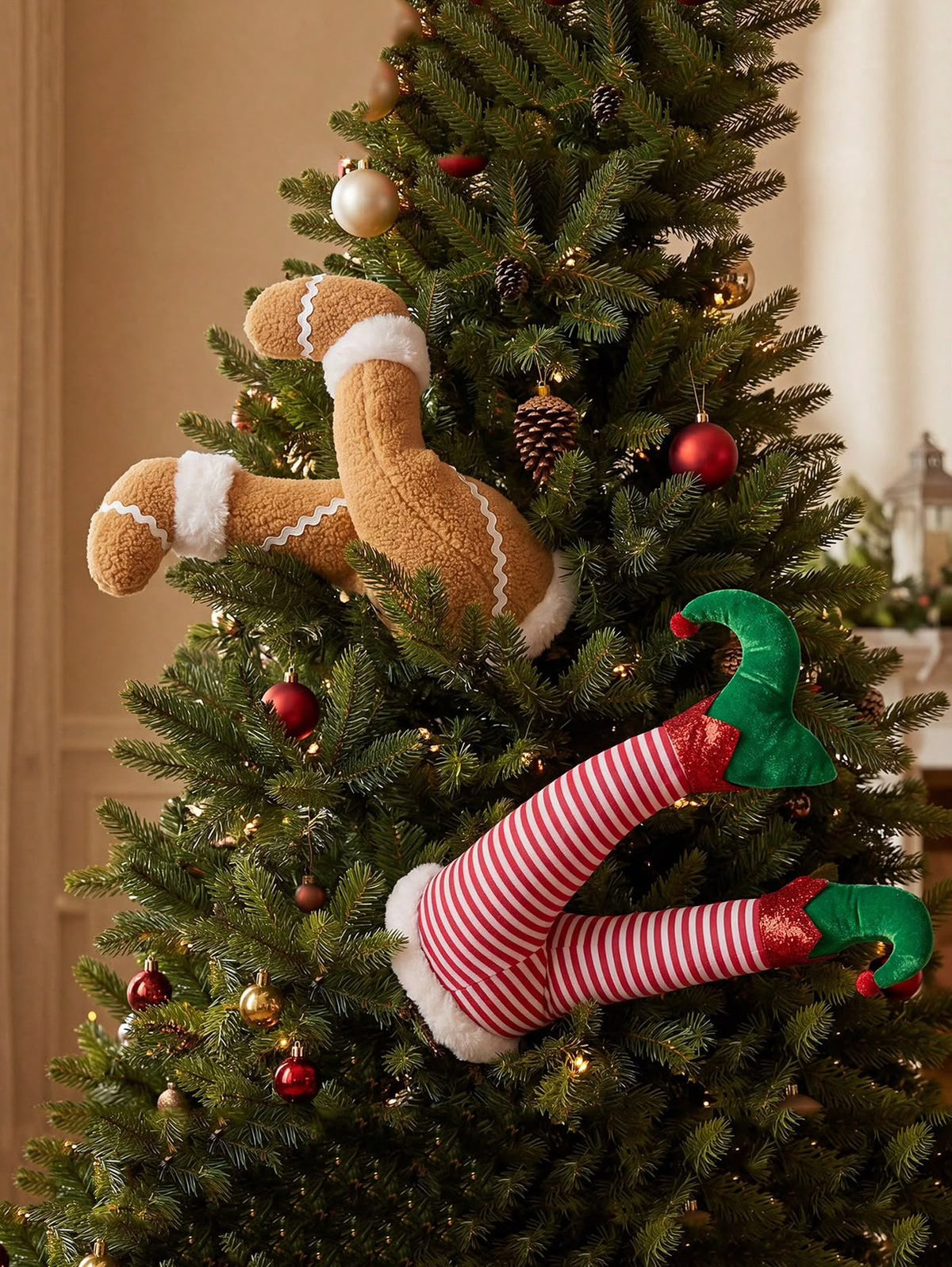 Christmas Tree Legs Decoration | Gingerbread & Elf Designs